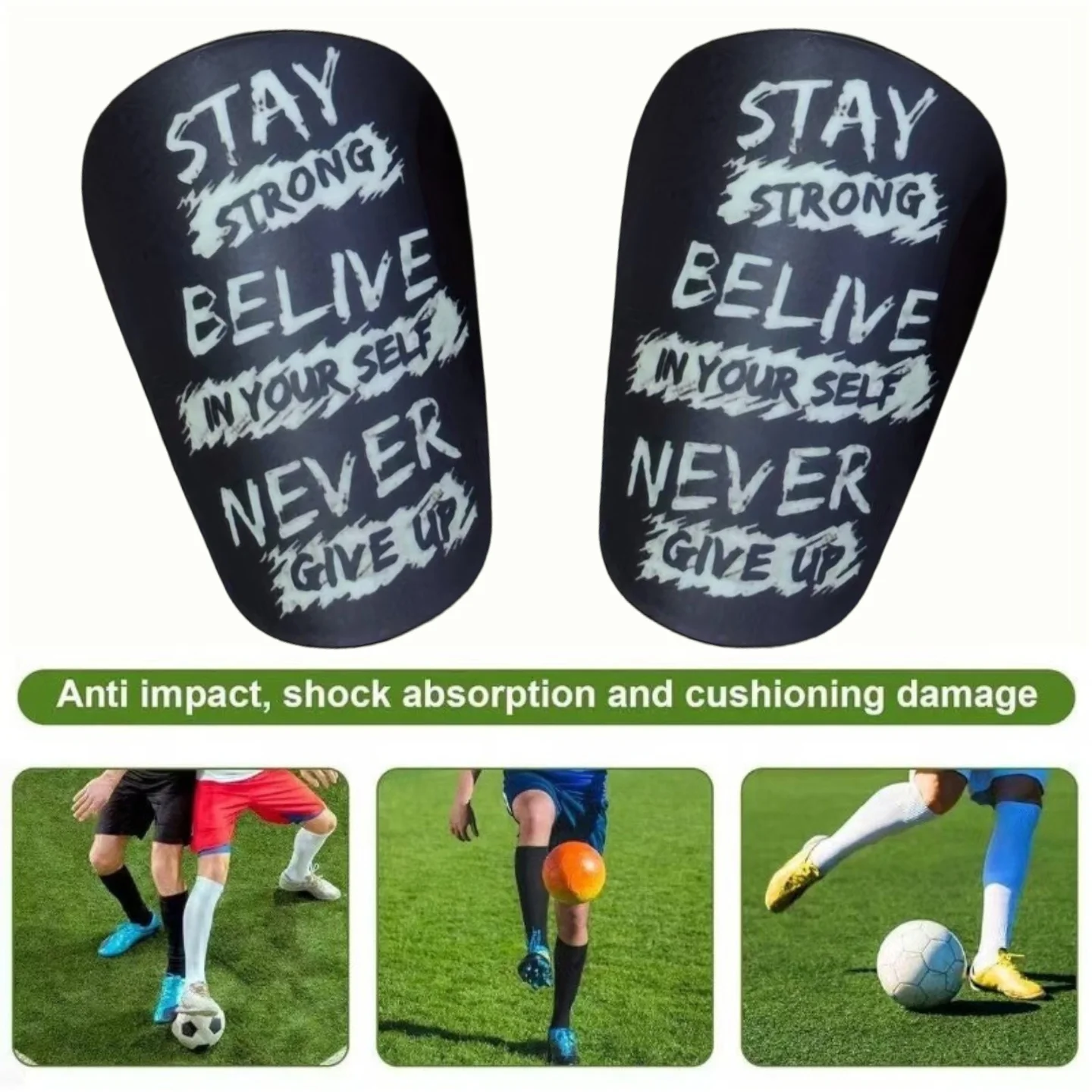 1 Pair of Mini Football Shin Guards - Ultra Small Protective Gear for Men & Women, Blue & White Cracked Ice Design, PBT Material