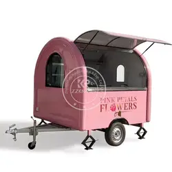 SL-6 Customized  Pink Mobile Food Trailer Food Truck