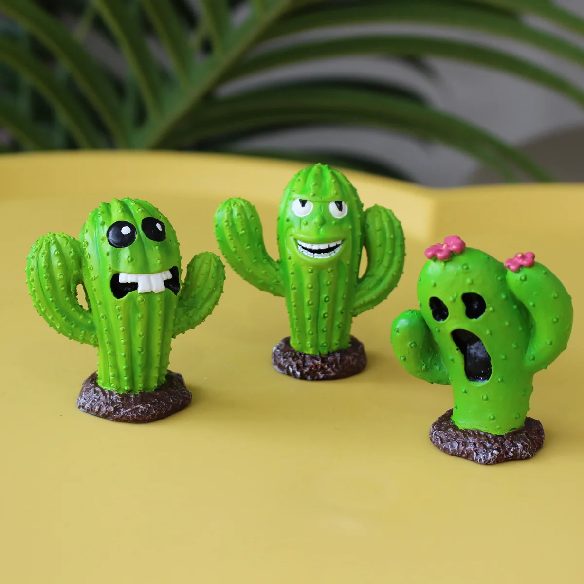 3pcs Miniature Monster Cactus- Waterproof Garden Decor for Terrarium
