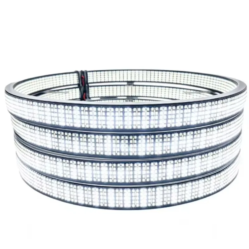 Double Row RGB Wheel Ring Lights IP67 Waterproof LED Rim APP Remote Control Car Chassis Atmosphere Neon Lamps