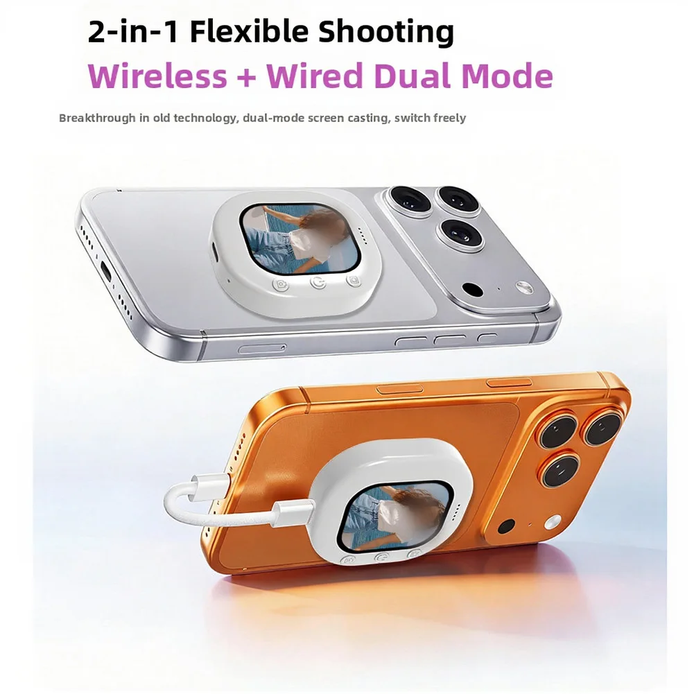 4K Wireless Vlog Selfie Screen With Remote Mobile Phone Magnetic Selfie Monitor Screen For Live Streaming & Volg Phone Accessory