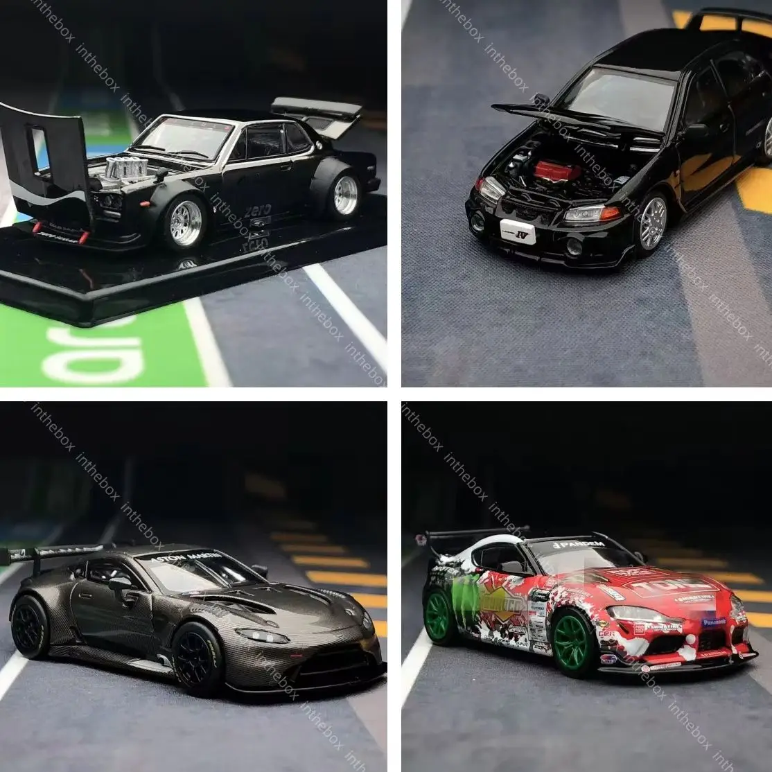 

In theBoxToys Store Pop race 1/64 Skyline GT-R GT3 GR Lancer Evo IV Supra Super Car Литая под давлением модель автомобиля