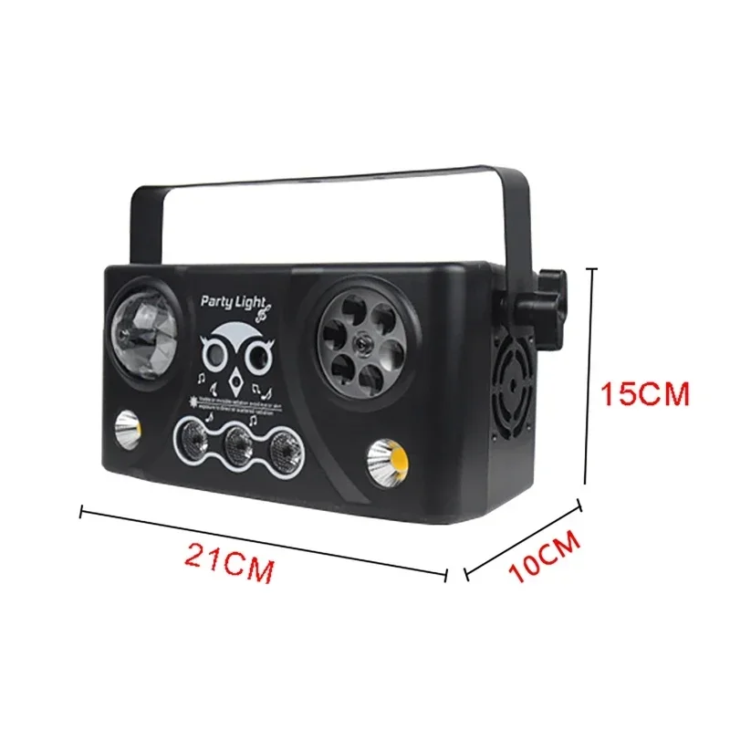 LED 5 In 1 Magic Ball Party Light Remote Control Disco Ball Pattern Projector Sound Activated Bar Dj Christmas Decoration