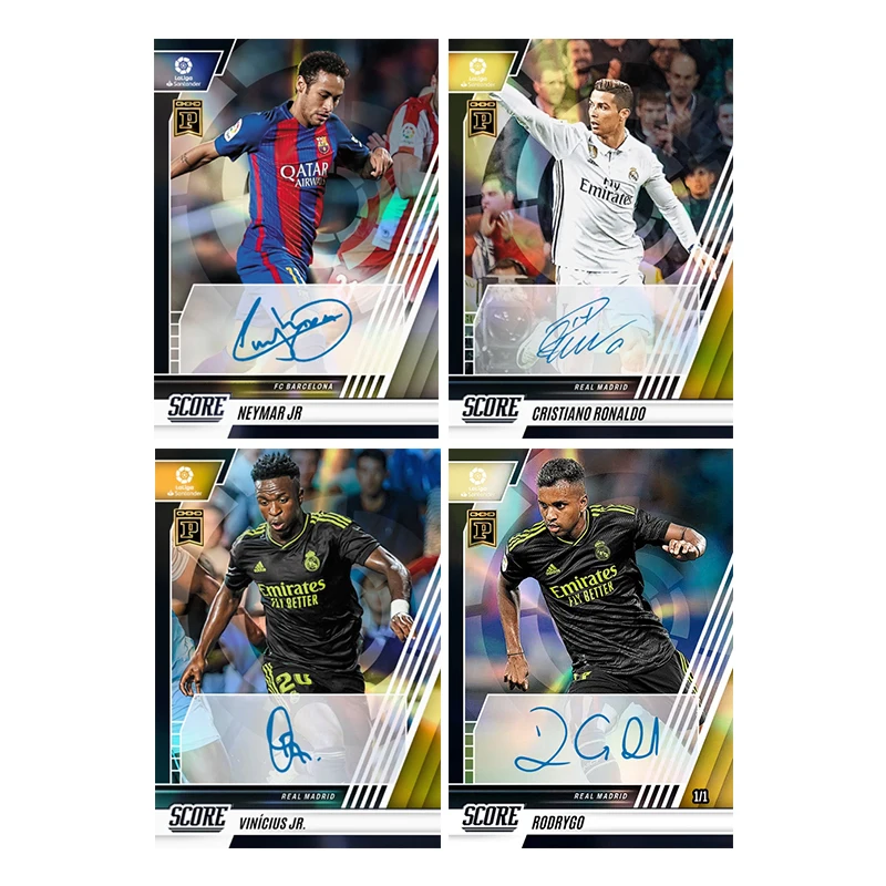 Serie de fútbol Panini Diy casero Cristiano Ronaldo Neymar Vinicio Rodrygo colección tarjeta Flash juguetes regalo