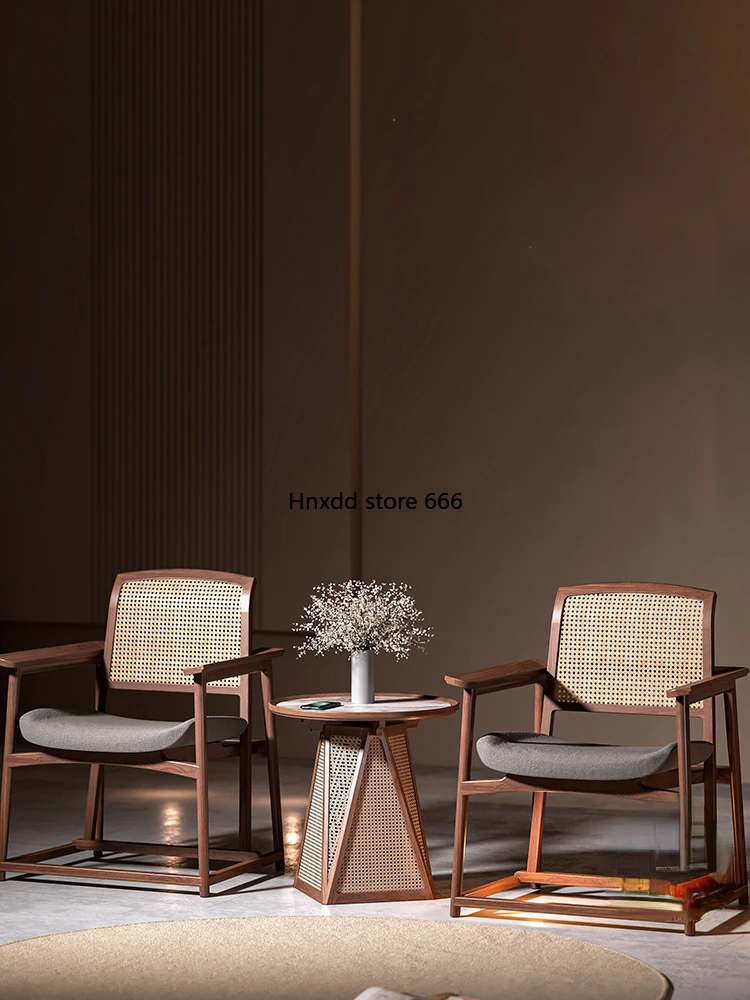 Household living room chair hotel clubhouse reception chair three-piece set image 5