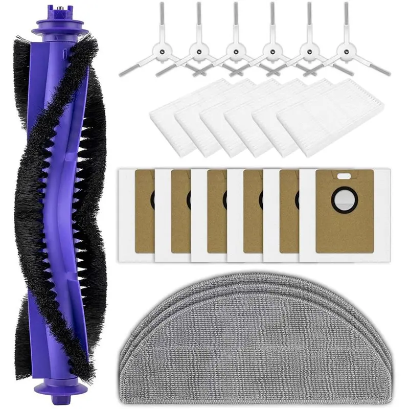 

【РАСПРОДАЖА】Сменные роликовые щетки, боковые щетки, салфетки для уборки, фильтры и мешки для сбора пыли (22 шт.) для робота-пылесоса Narwal Freo S