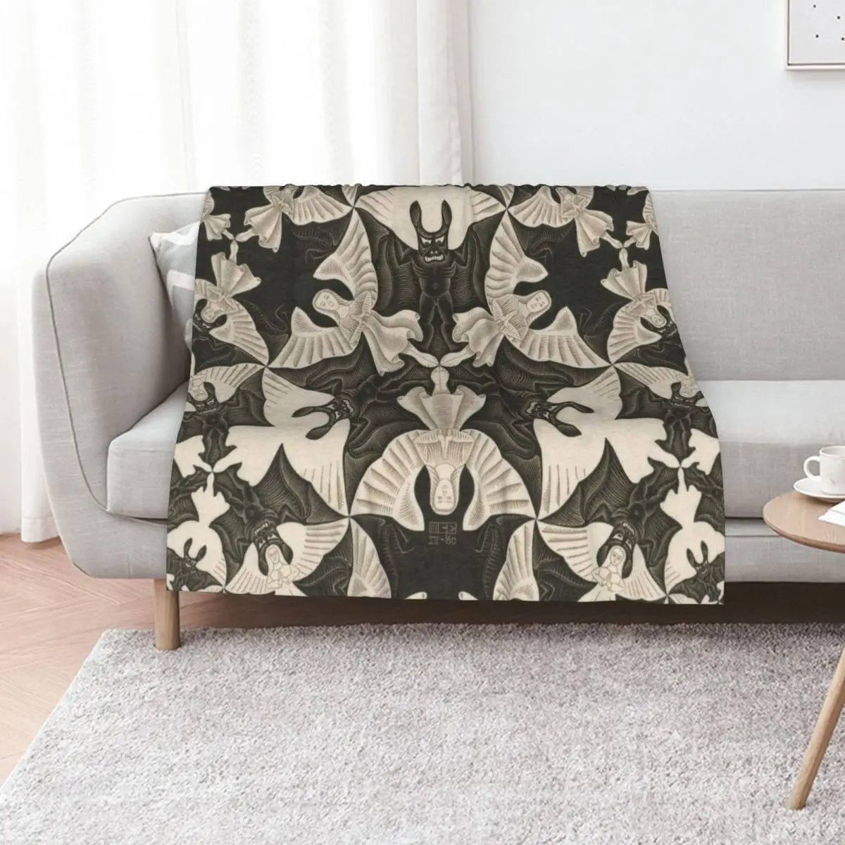 Escher - Circle limit IV (heaven and hell) Throw Blanket Designers Single Thins Polar Loose Blankets
