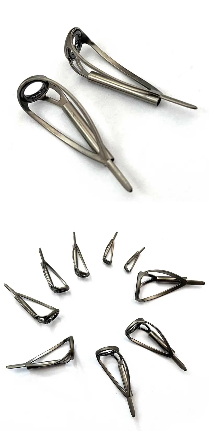 TN99 5PCS TUCRLST Fishing Tip Guides Building Fishing Rod Guides Ring Saltwater Repair Kit For Fishing Replacement Accessorie