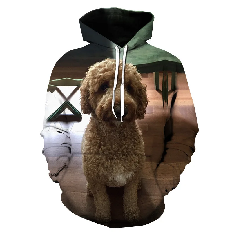 Schattige Kat Hond Hoodies Dier 3d Print Vrouwen Mannen Herfst Winter Capuchon Sweatshirts Streetwear Lange Mouw Pullovers Vrouwelijke Kleding