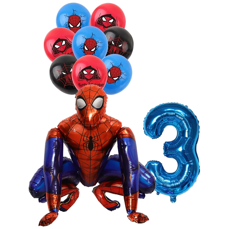 12 szt. Balonów z motywem superbohatera spidermana 32 Cal cyfrowe balony materiały do dekoracji przyjęcia urodzinowego dla dzieci