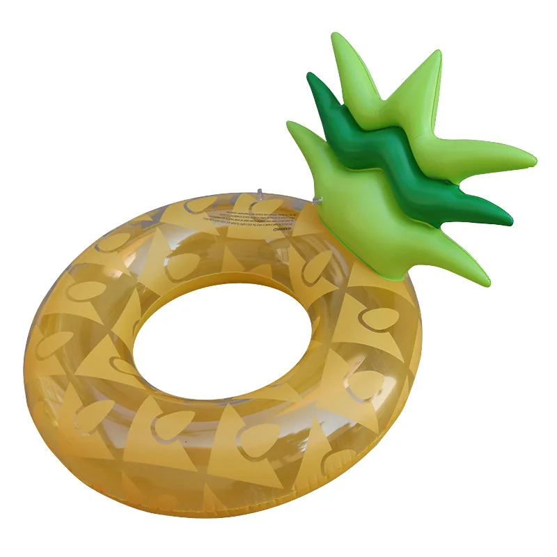 Anello Galleggiante Gonfiabile a Forma di Ananas con Schienale Oversize, Spesso, per Adulti, per Piscina e Spiaggia, Divertimento Estivo