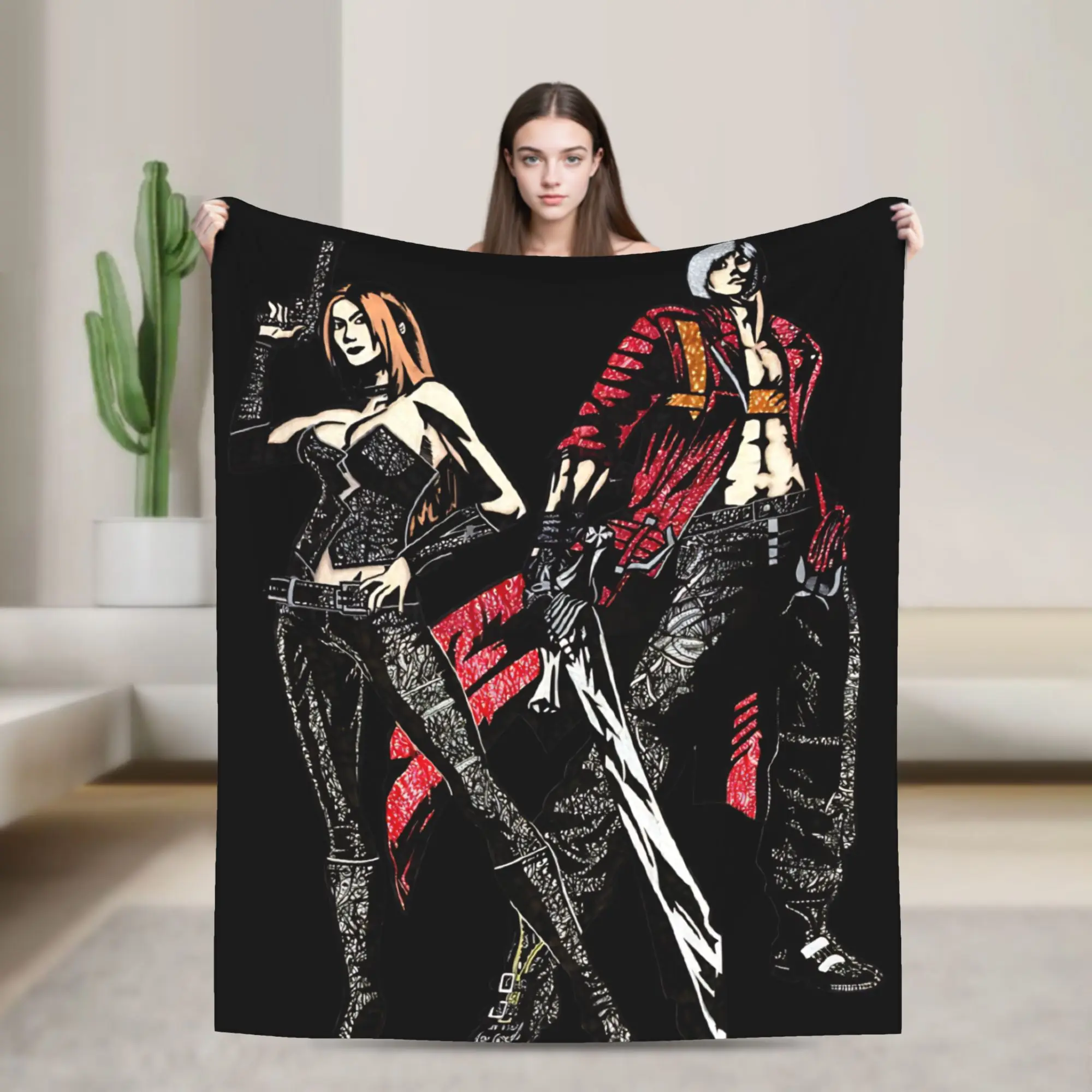Devils May-Cry 3 Throw Blanket for Couch  Soft Cozy Plush Blanket 50x60 Inches Multiple Sizes Bedspread for All Seasons