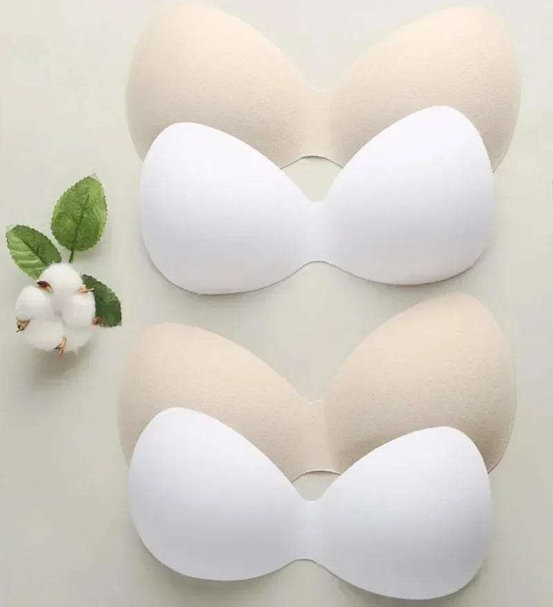 1Pair Women Summer Swimsuit Padding Inserts Sponge Foam Bra Pads Chest Cup Breast Bra Bikini Insert Chest Pad