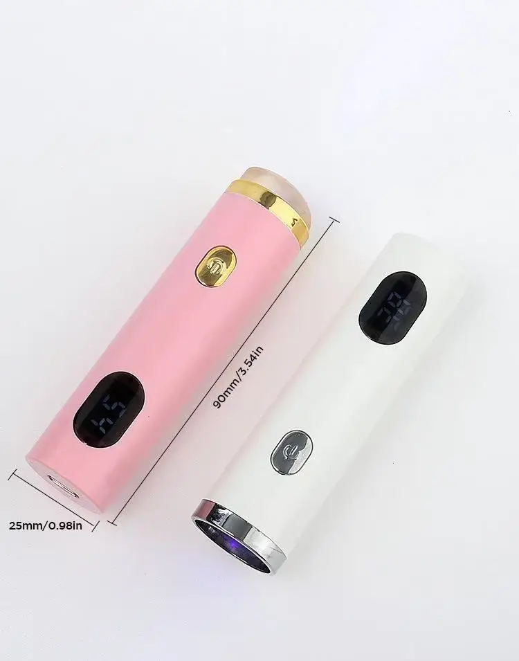 Manicure 1-Character Lamp Portable Small Power Storage Handheld Phototherapy Machine Curing Nail Polish Glue Drying Nail Baking Lamp Manicure Phototherapy Lamp