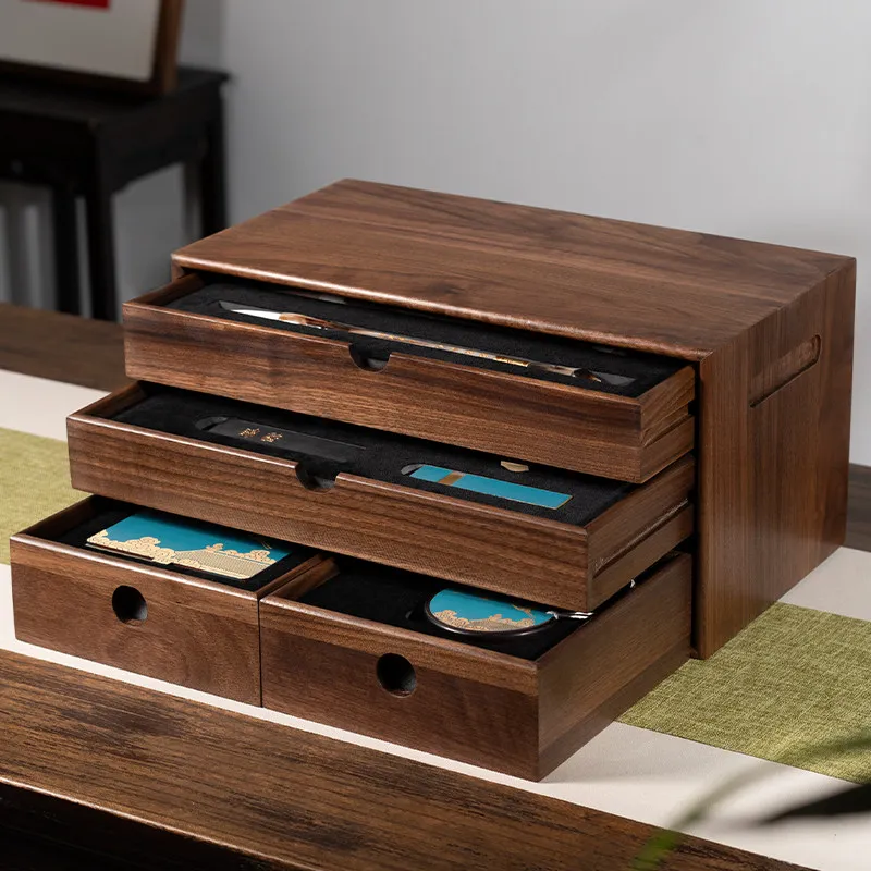 Study four treasures gift box, a full set of pen, ink, paper and inkstone