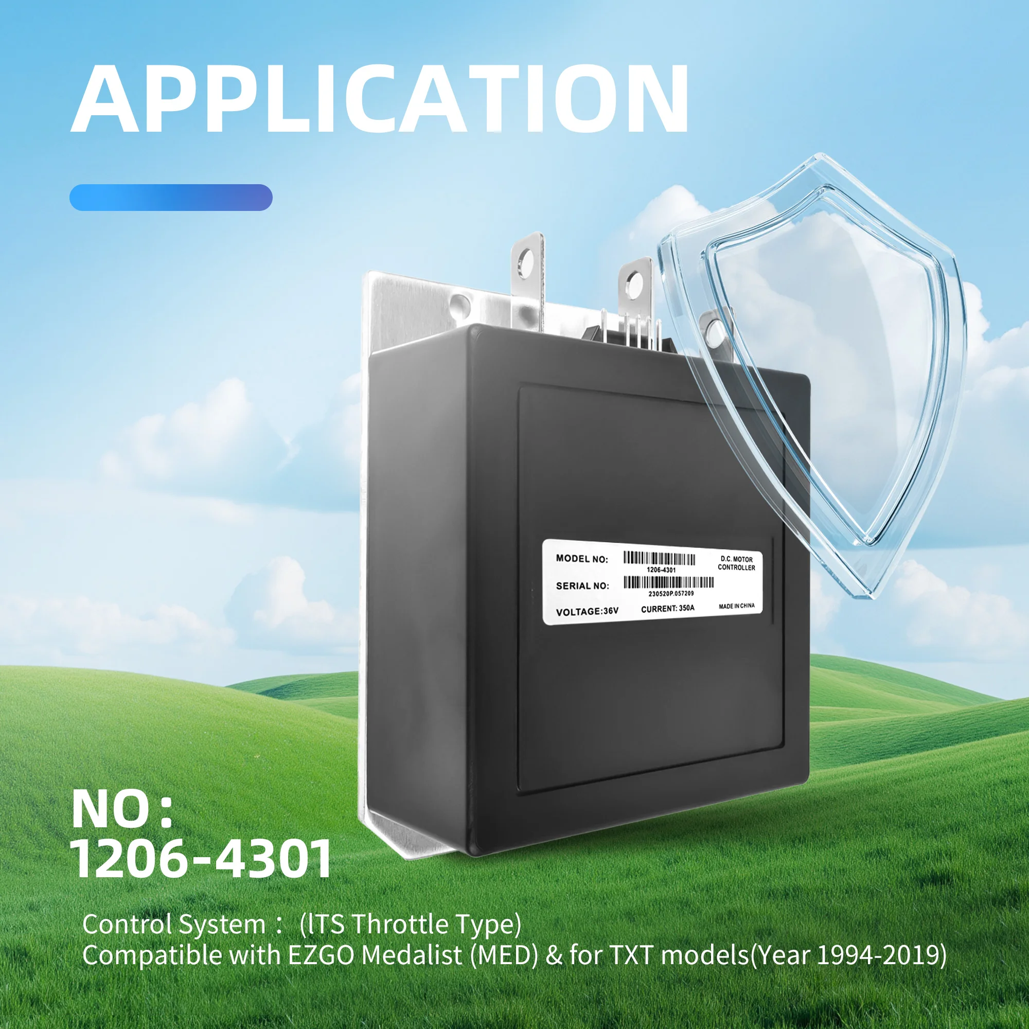 

ITS 36V 350A 1206-4301 5 Pin Motor Controller for EZGO TXT Medalist 25864G03 1994-UP Golf Cart