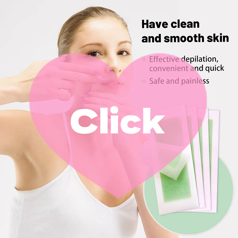 12/24Pcs Facial Lip Wax Strips For Face Chin Upper Lip Jaw Eyebrow Beard Hair Removal