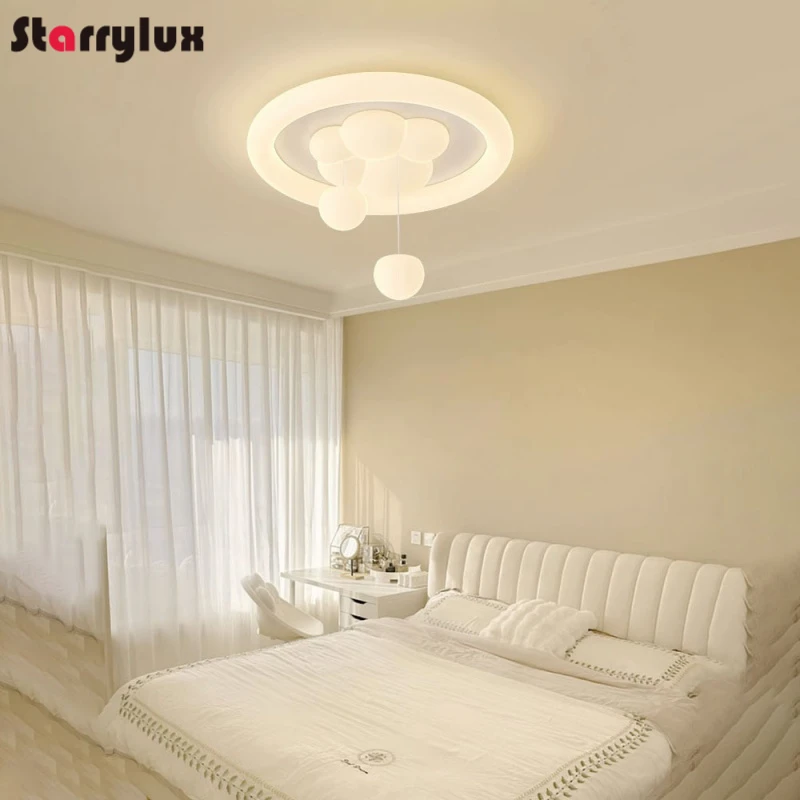 Cream Cloud Ceiling Light Creative Cat Paw Kids Room Bedroom Lamp Eye Protection Lighting