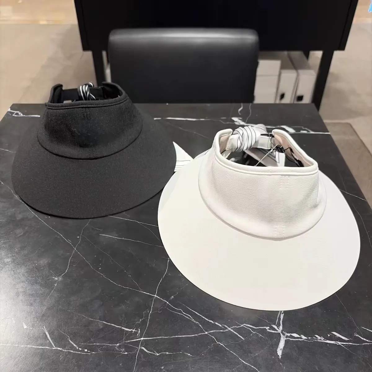 

New Women's Golf Wide-Brimmed Open-Top Hat, Adjustable Size