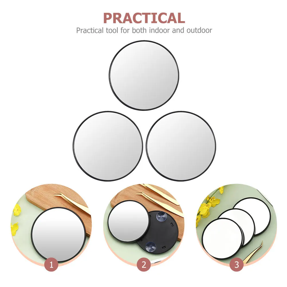 

3Pcs Portable Makeup Magnifying Mirrors Suction Cup Mirror for Bathroom Vanity Travel Mirror Small Round