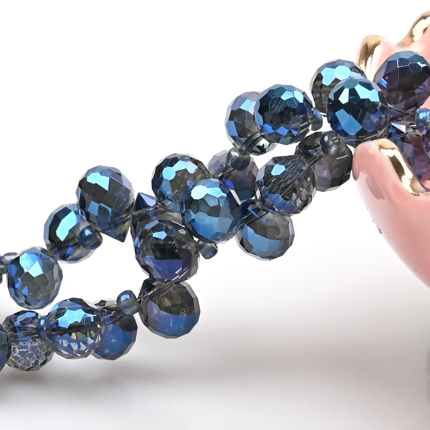 Österreich AB Farbe Kristall Erdbeere Perlen 10*8mm Glänzende Facettierte Glas Perlen für Schmuck Machen DIY Hochzeit Kleid zubehör