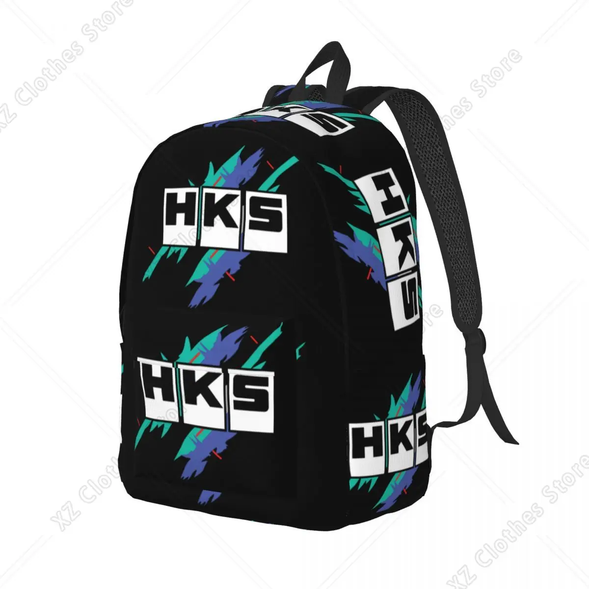 Custom H-HKSES Vintage Art Racing Canvas Backpack for Women Men College School Students Bookbag Fits 15 Inch Laptop Bags