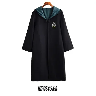 Movie&TV Harried Malfoy and Hermione Slytherin Costume Ravenclaw Clothes Robe Gryffindor Cloak Hufflepuff Cosplay for Costume