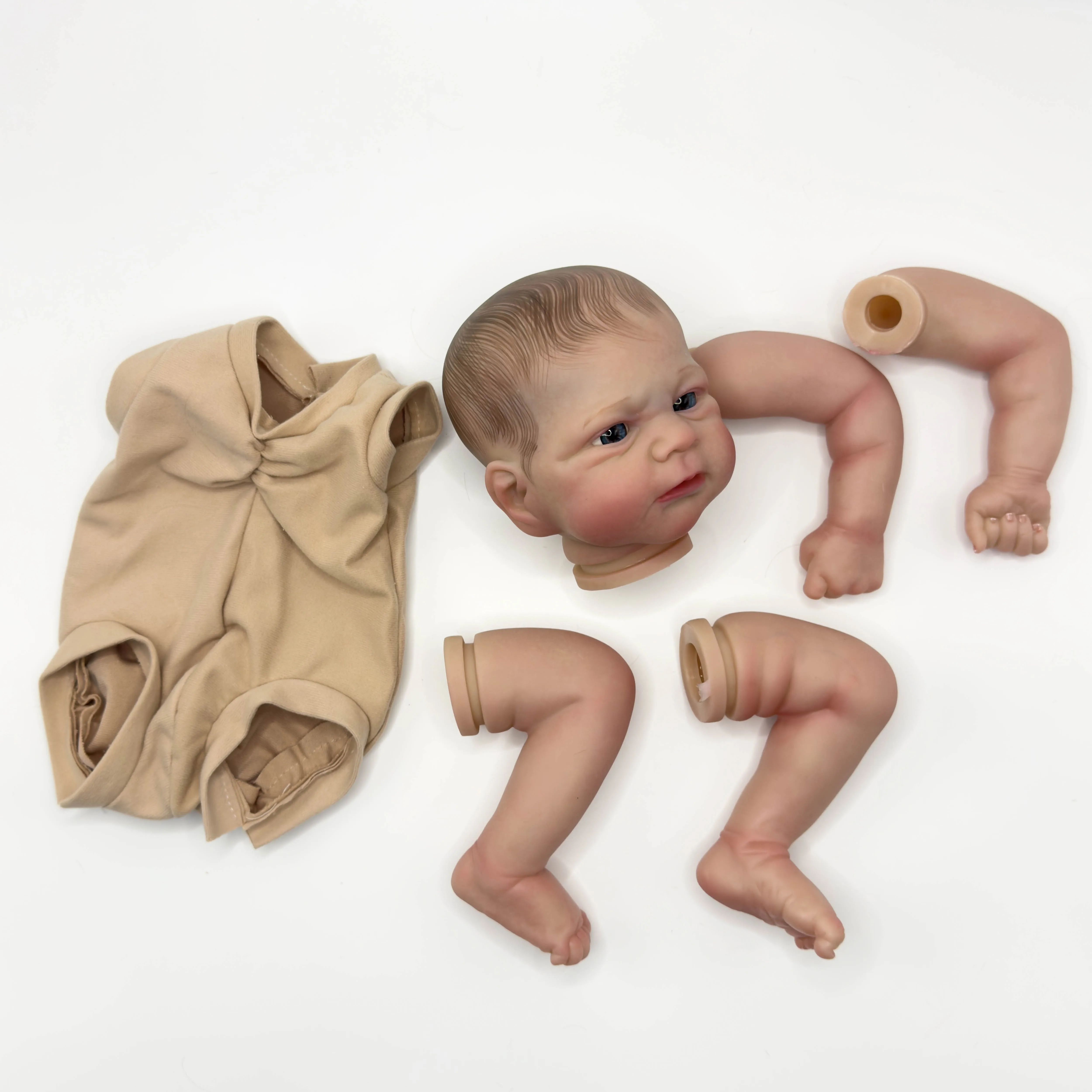 NPK 19-calowy zestaw lalek Elijah Reborn - szczegółowe malowanie Realistyczne, miękkie w dotyku części lalek DIY już pomalowane