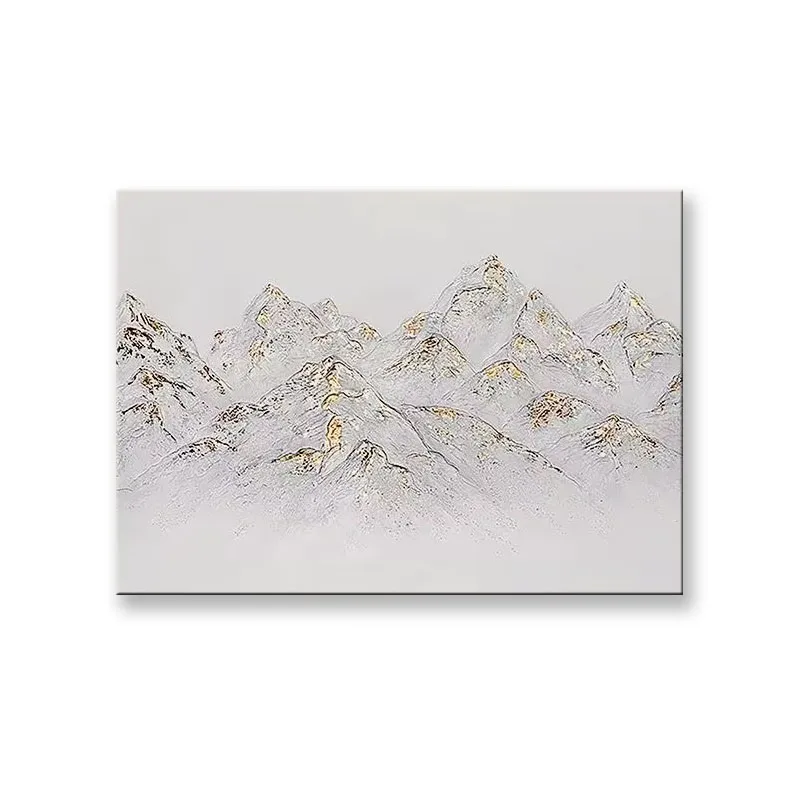 Jinshan Texture Hanging Painting Snow Mountain Scenery Pure Handmade Oil Painting Living Home Decoration Bedroom Sofa Background