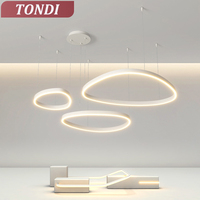 Lustre LED Ring Chandelier Living Room Bedroom Dining Room Study Ceiling Chandelier Room Decoration Home Lighting