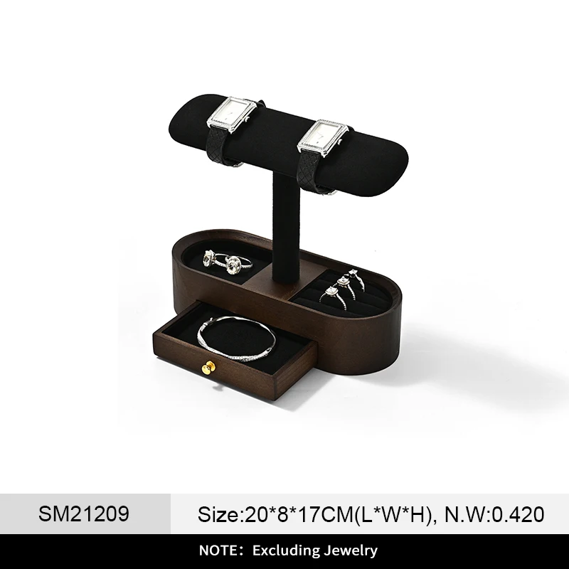WoodTen Solid Wood Watches Display Stands Organizer Rack