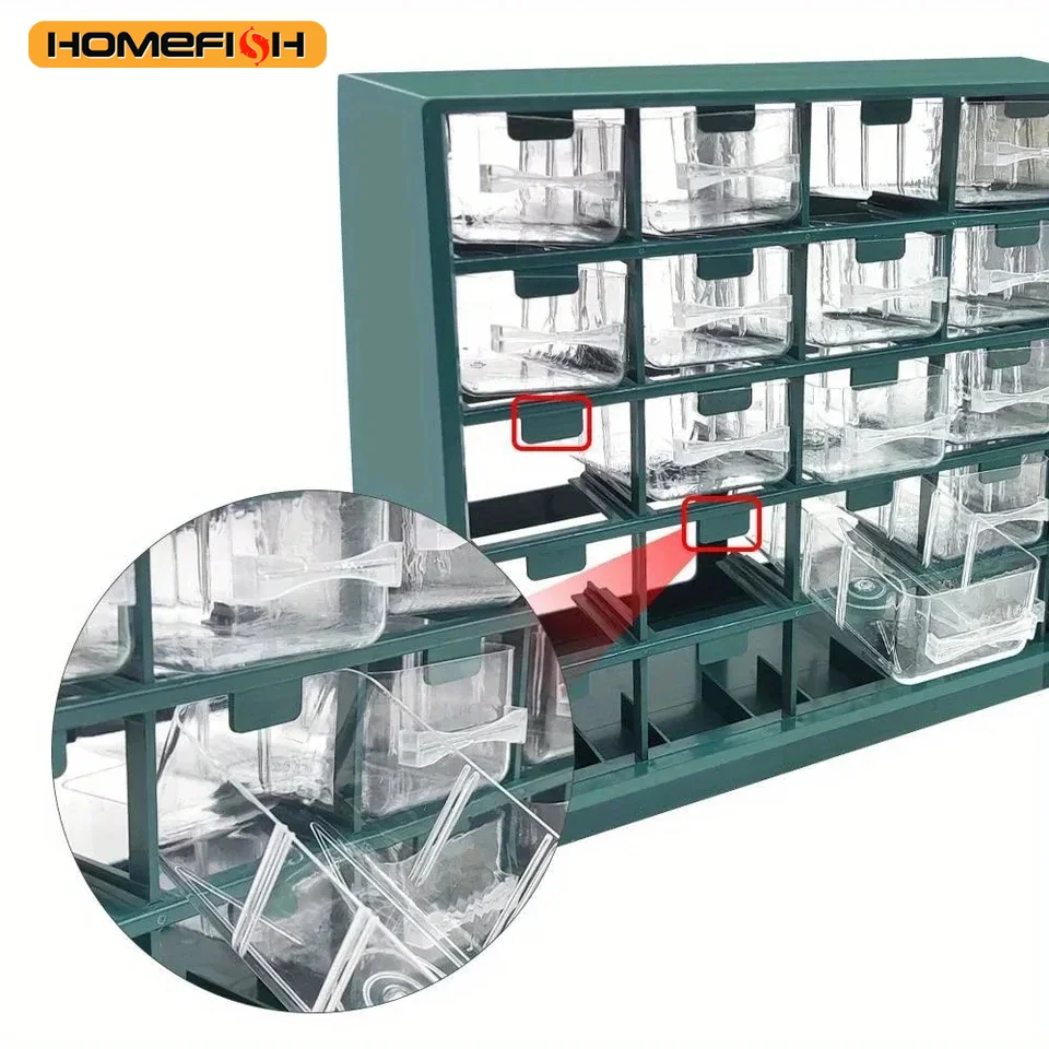 25 صندوق أجزاء درج متعدد الشبكة مثبت على الحائط برغي تصنيف صندوق مكون أداة صندوق أدوات تخزين المكونات الإلكترونية