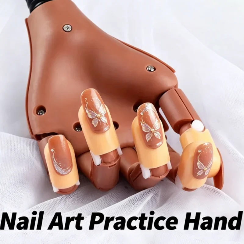 

Acrylic Nail Tips Fake Nails 100Pcs Premium Nail Training Equipment Tools for Manicure Practice Nail Art Practice Hand
