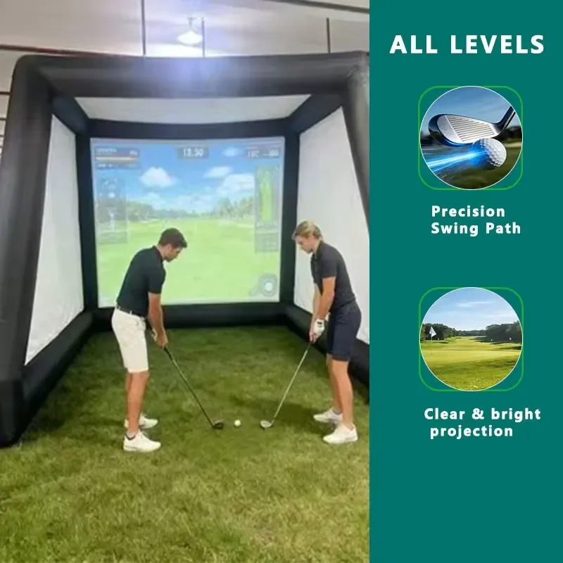 for Portable Inflatable Golf Simulator Waterproof Durable Easy Setup Home Commercial Use Universal Voltage Golf