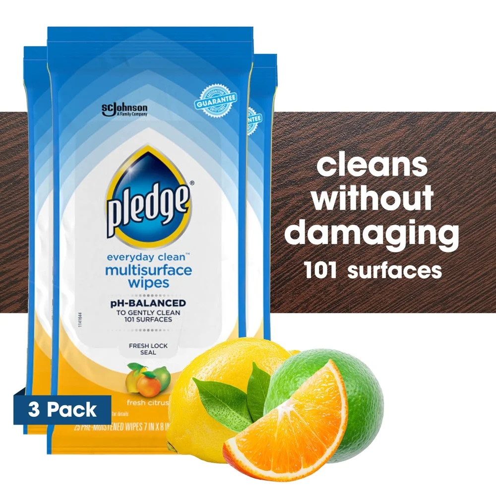 

Everyday Clean Multisurface Wipes Citrus Scent All Purpose Cleaner 75 Wipes pH Balanced Disposable Easy Daily Cleaning Hard