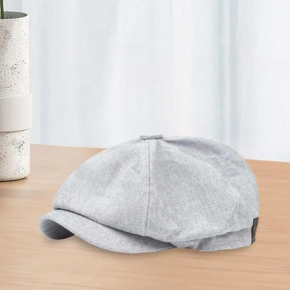 Men Newsboy Hat Spring Autumn Retro Beret Hat Octagonal Cap English Style Street Cap Painter Hat for Hiking Traveling Shopping