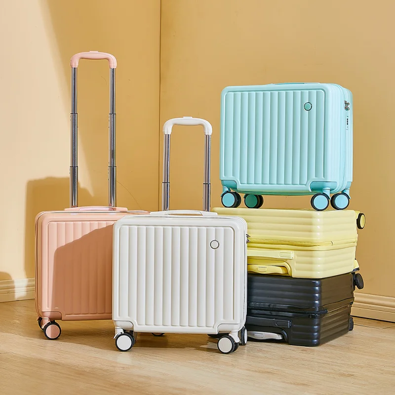 18 inches Travel Luggage Airline Cute Suitcase Password Box Silent Wheel Lightweight Chassis Mounted Universal