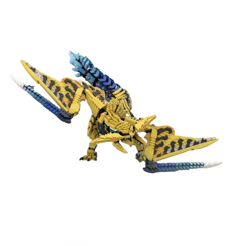 2635 Pezzi Star Battle Mostro Volante Giallo MOC, Modello di Costruzione Modulare Personalizzabile, Giocattolo Creativo Fai-da-Te per Ragazzi, Regalo