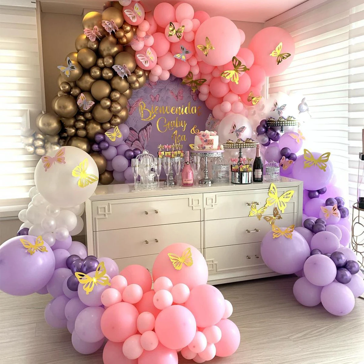 

Multi-colored latex Balloon Arch Kit, wedding, engagement, bridal shower, birthday party, holiday, gender disclosure, decoration