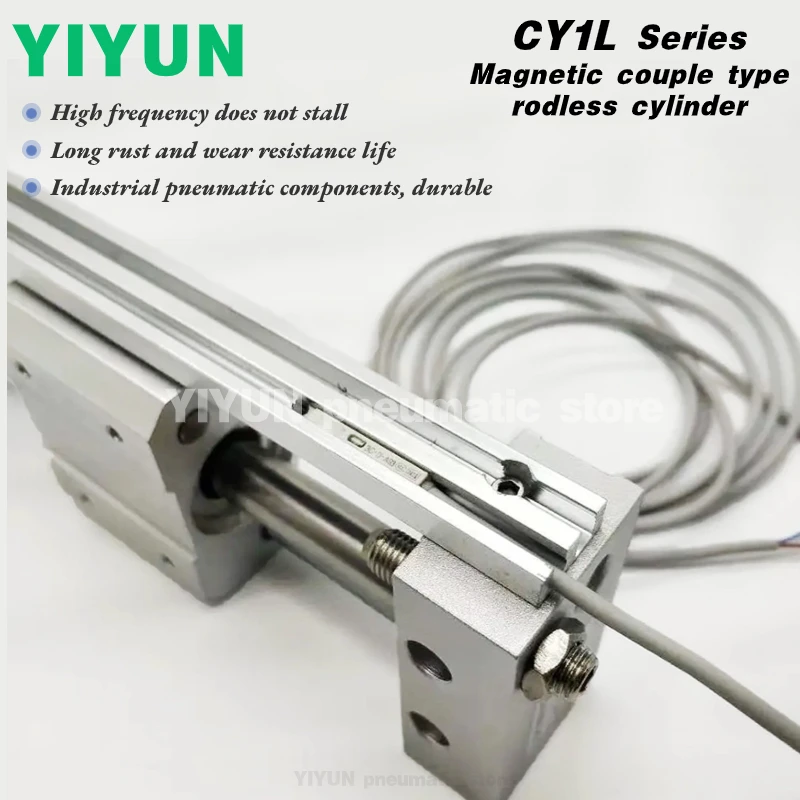 

CY1L6H CY1L10H CY1L15H CY1L20H CY1L25H CY1L32H CY1L40H-100 200 300 400 500 600 700 800 900 1000 YIYUN Бесштоковый цилиндр CY1L