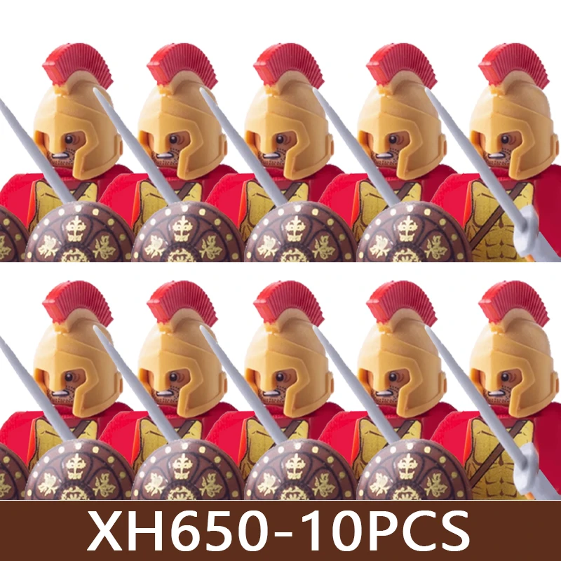 Mittelalterliche Militärfiguren Römischer Soldat Bausteine Burg Ritter Kreuzfahrer Kommandant Wikinger Ägyptischer Krieger Bausteine Spielzeug Geschenke