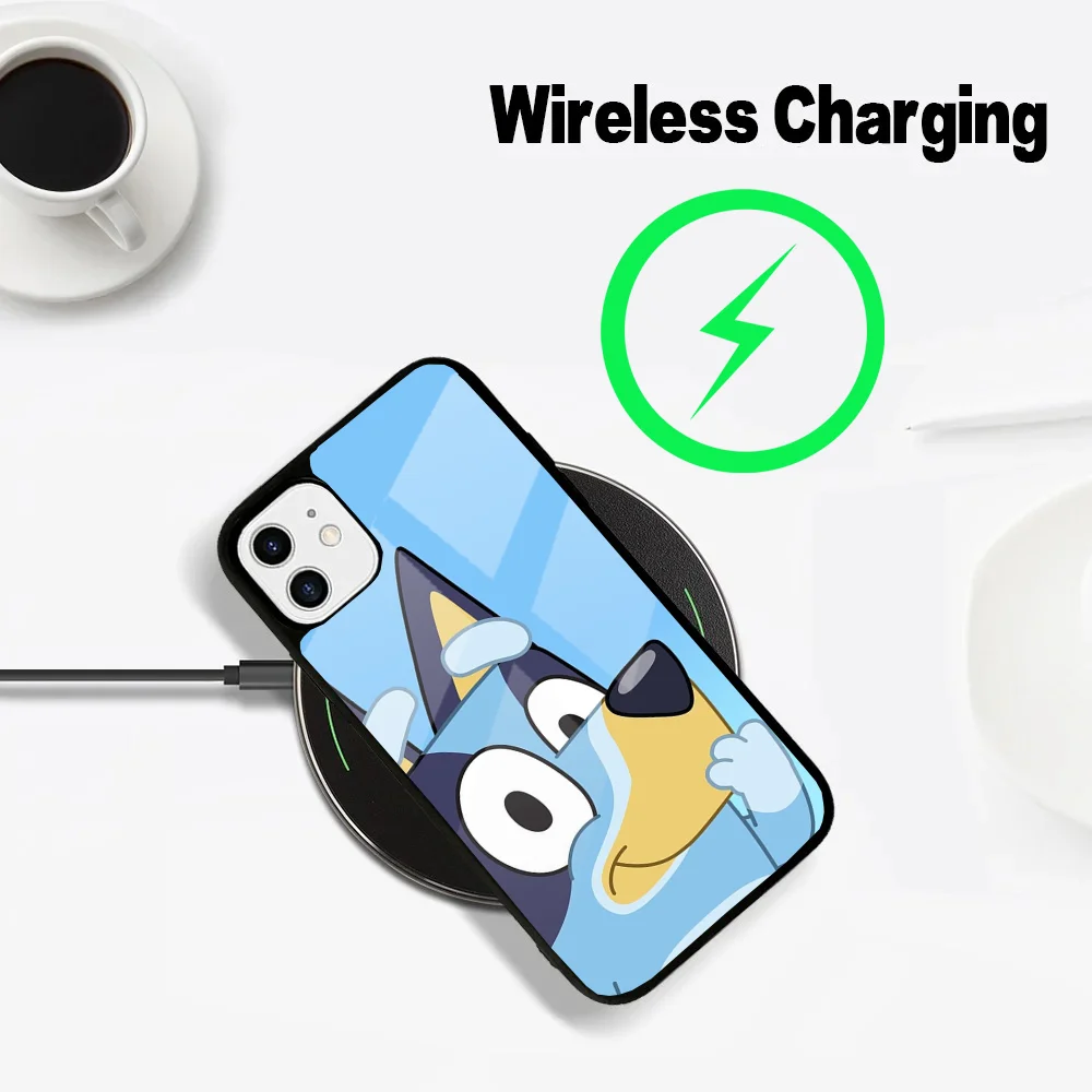 Cute B-Bluey-s D-Dog Cartoon Phone Case For iPhone 16,15,14,13,12,11,Plus,Pro,Max Mini Magsafe Magnetic Wireless Charging