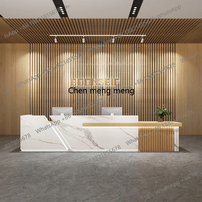 New Chinese Bar Company Front Desk Reception Desk Simple Commercial Tea House Health Billiards Club checkout page