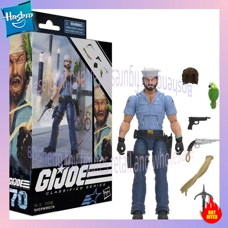 

GI Joe Classified Series #70 Shipwreck with Polly Collectible Action Figures Toy 6 inch Action Figures Toy Gift with Accessories