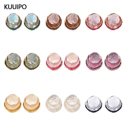 Fashion Multicolor 3-Layer Geometric Stud Earrings for Women Accessories New Trendy Drip Oil Earring Daily Party Jewelry Gift