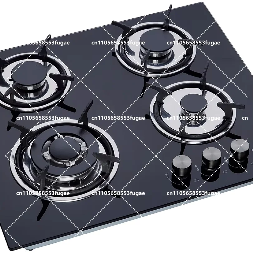 4-Burner Gas and Electric Stove Top Built-In for Home Dormitory RV Outdoor Cooking