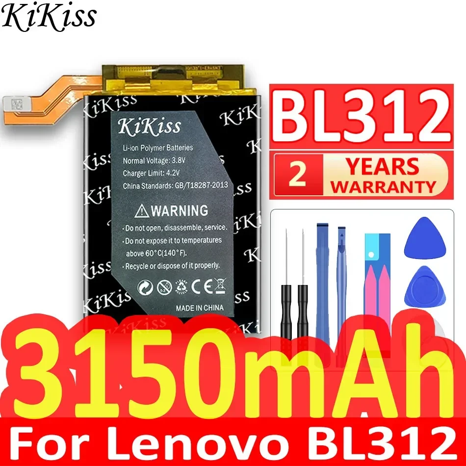 KiKiss Battery for Lenovo Legion Duel Pro L79031 BL310 BL312 Mobile Phone Batterij 3150mAh