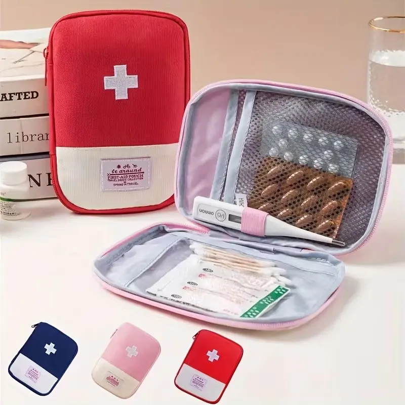 Portable First Aid Kit, Small Medical Bag, Emergency Medical Kit for Business Travel (Empty Bag Only)
