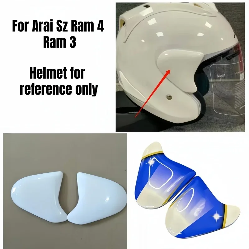 3/4 Helmet Accessories For Arai Sz-Ram4, Black & White Ear Plate, Ear Cover, Visor Fixed Base, Air Inlet Trim, Helmet Lens Parts