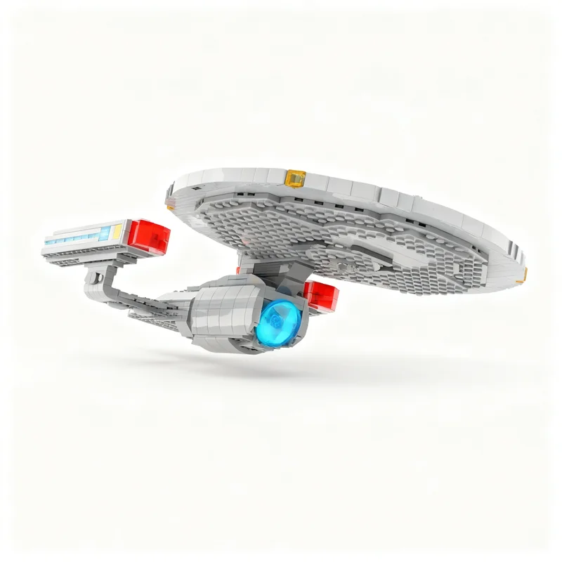 

766PCS MOC Space Exploration Ambassador Class Starship Star Treken Next Generation Model Assembly Brick DIY Creative Gift Home